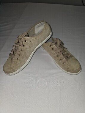 Camper Uno Perforated Suede Low Top Sneakers Beige EU 38 US 7.5-8